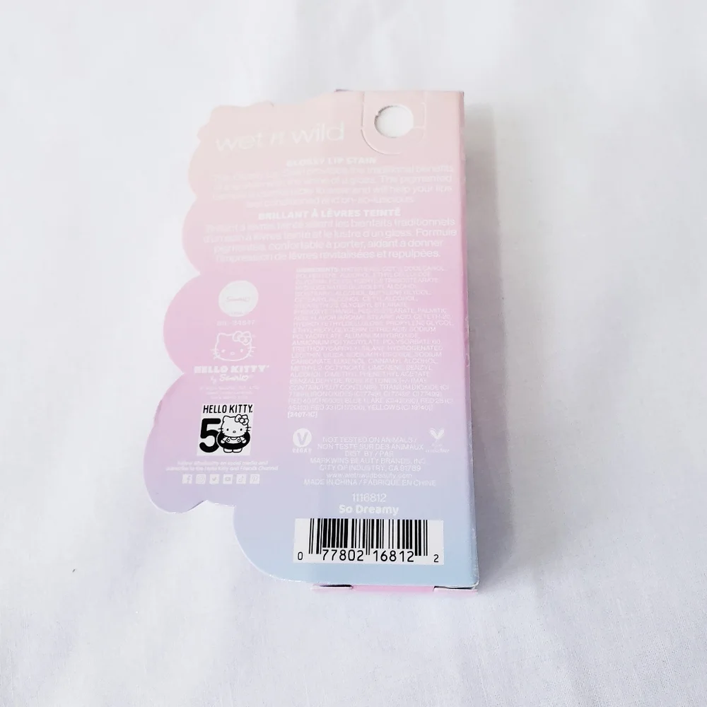 Hello Kitty 50th Anniversary Wet N Wild GLOSSY LIP STAIN So Dreamy Shine
